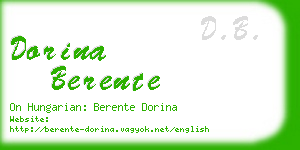 dorina berente business card